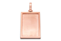 10k Solid Gold Rectangle Picture Pendant