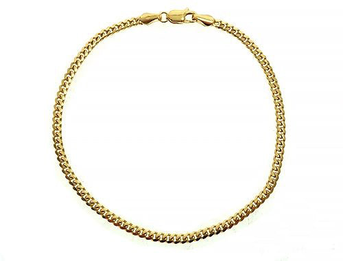14K Gold Double Curb Link Bracelet 3.8mm