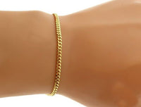 14K Gold Double Curb Link Bracelet 3.8mm