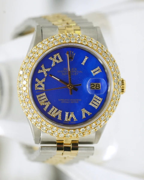ROLEX DATEJUST BLUE DIAL 18K YELLOW GOLD/STAINLESS STEEL