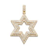 14k Yellow Gold Diamond Star Of David 1.87ctw