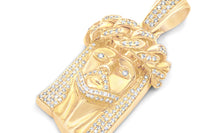 14k Gold Cuban Crown Diamond Jesus Head 3.25ctw