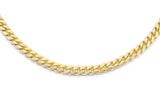 14k Solid Yellow Gold Micro Cuban Link Chain 3mm