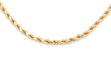 14K Micro Solid Rope Chain 4mm