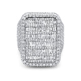 14k Gold Baguette Chandelier Diamond Ring 6.30ctw