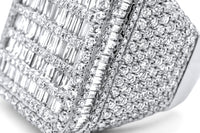 14k Gold Baguette Chandelier Diamond Ring 6.30ctw