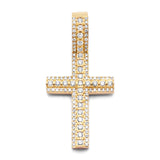 10k Gold Diamond Cross 0.96ctw
