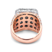 14k Two-Tone Rose & White Gold Baguette Diamond Ring 5.68ctw