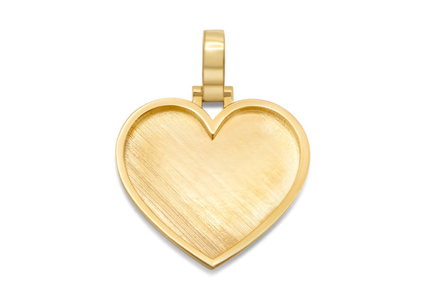 10k Solid Rose Gold Heart Picture Pendant