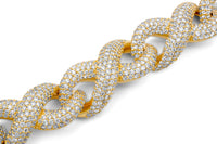 14k Infinity Link Bracelet 18ctw