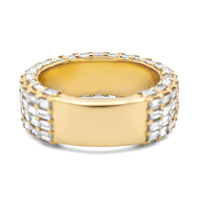 10k Yellow Gold Diamond Baguette Ring 4.38ctw