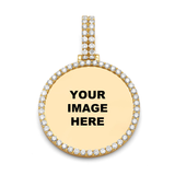 14K Yellow Gold Picture Pendant 1.82ctw