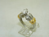 Two Tone Platinum and 18K Yellow Gold 0.90ct