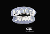 925 silver Open face/solid Grillz Plain 12 Pack